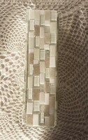 White-beige mosaic glass vase