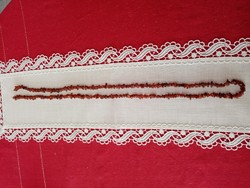 Cca 120 cm hosszú lengyel  valódi  nyers borostyán  nyaklánc damilra fűzve
