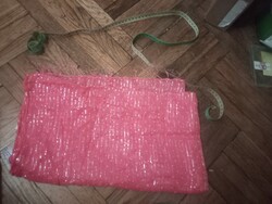 Retro pink lurex polka dot scarf