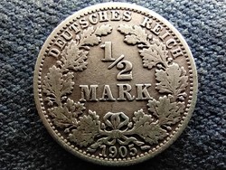 Germany Second Reich ii. Vilmos (1888-1918) .900 Silver 1/2 mark 1905 a (id67617)