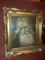 Old lithograph, in a frame, size indicated!