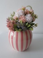 Striped ceramic vase