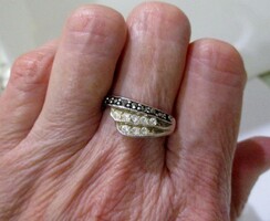 Beautiful old marcasite silver ring