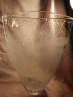 "Kosta & Boda", jelzett, sorszámozott, nagyméretű üveg váza. Lakáskiegészítö.