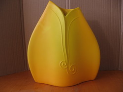 Stúdió kerámia sárga design váza