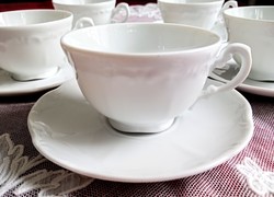 Zsolnay hófehér kávés csésze 5db darabonként