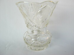 Retro ... Etched cut glass vase