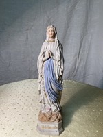 Régi porcelán lurdi Mária szobor 30 cm.