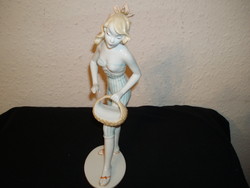 Unterweissbach k. Steiner - art deco lady with basket - porcelain based on the pictures!!