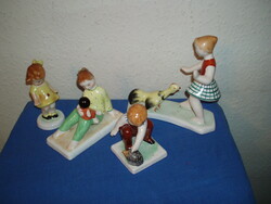 Antique ceramic package - hand painted - in the condition shown in the picture! 4 pcs