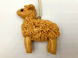 Kézműves bárány karácsonyfadísz