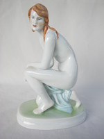 Retro ... Zsolnay porcelain female nude