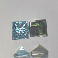 Real tested natural blue + green diamond 0.07 ct from Africa!