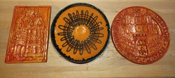 Applied art ceramic wall decorations, wall plate, wall plaque all in one
