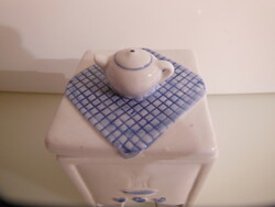 TEAFILTER TARTÓ - PORCELÁN - 12 x 8 x 8 cm  - HIBÁTLAN!