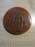 PARIS SACRÉ-COEUR  Párizs Szent-Szív   asztali vagy falidísz medál  kerámia