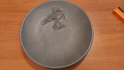 (K) karsay judit ceramic decorative plate, damage photographed.