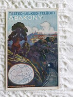 Postatiszta, turisztikai képeslap,A BAKONY, MAGYAR KIRÁLYI ÁLLAMVASUTAK, 1930-1940.