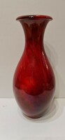 Zsolnay circle-stamped oxblood vase