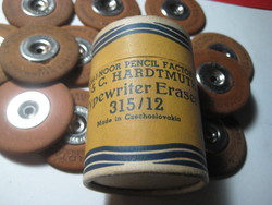 L & c hardmuth, Czechoslovakia 315 / 12, 12 original rubber erasers from the 60s