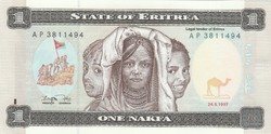 Eritrea 1 nakfa, 1997, UNC bankjegy