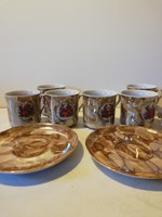 Unmarked, dreamy baroque coffee set with beautiful glaze (never used)