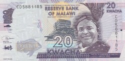 Malawi 20 kwacha, 2020, unc banknote