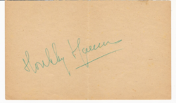 Honthy Hanna Kossuth-díjas operettprimadonna autogramja / saját kezű aláírása