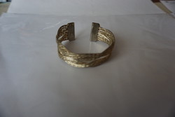 Braided and worked bronze flexible bracelet for sale.