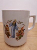 Zsolnay snow and white porcelain mug