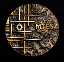 Tamás Asszonyi (1942-) Mtesz Federation of Technical and Natural Science Associations bronze plaque