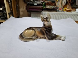 Old Czechoslovak porcelain dog figure