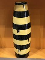 Striped ceramic vase