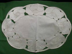 Beautiful embroidered oval tablecloth