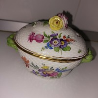 Porcelán Ó Herendi rózsás bonbonos