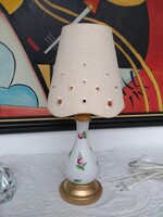 Antik herendi bécsi rózsa mintás asztali lámpa