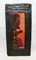 Fire enamel mural - in a special bronze plate covered frame