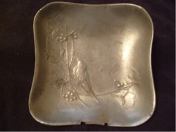 N 57 Antik faágon madaras,eredeti  szecessziós múzeális  kínáló tál ami jelenleg sérült ritkaság