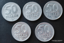 50 Fillér 1973; 1975-1978 BP. (5 évszám)