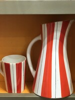 Granite ceramic pitcher + mug