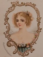 Old embossed postcard 1899 madame de pompadour postcard