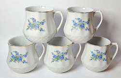 Antique potty mugs - Köbánya porcelain factory / kő.Porc. Anno drasche/