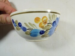 Retro old marked - zf kolo Polish production - painted glazed flower floral ceramic small bowl dish