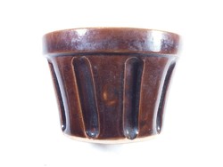 Retro régi kuglóf sütőforma mázas kerámia konyhai sütemény süti forma kuglóf kuglófsütő kb. 1980-90