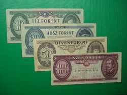 10, 20, 50, 100 forint 1962-1989 "Kádár"-sor