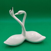 Fim Budapest porcelain factory (zsolnay Budapest) swan couple figures