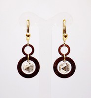 Tricolor gold dangling earrings (zal-au99387)