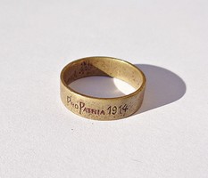 Pro patria 1914 réz gyűrű
