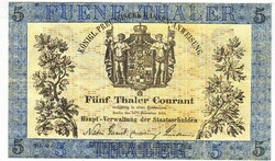 German States 5 Prussian Thaler 1856 replica unc