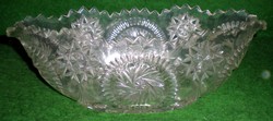 Antique, thick glass bowl, serving, centerpiece